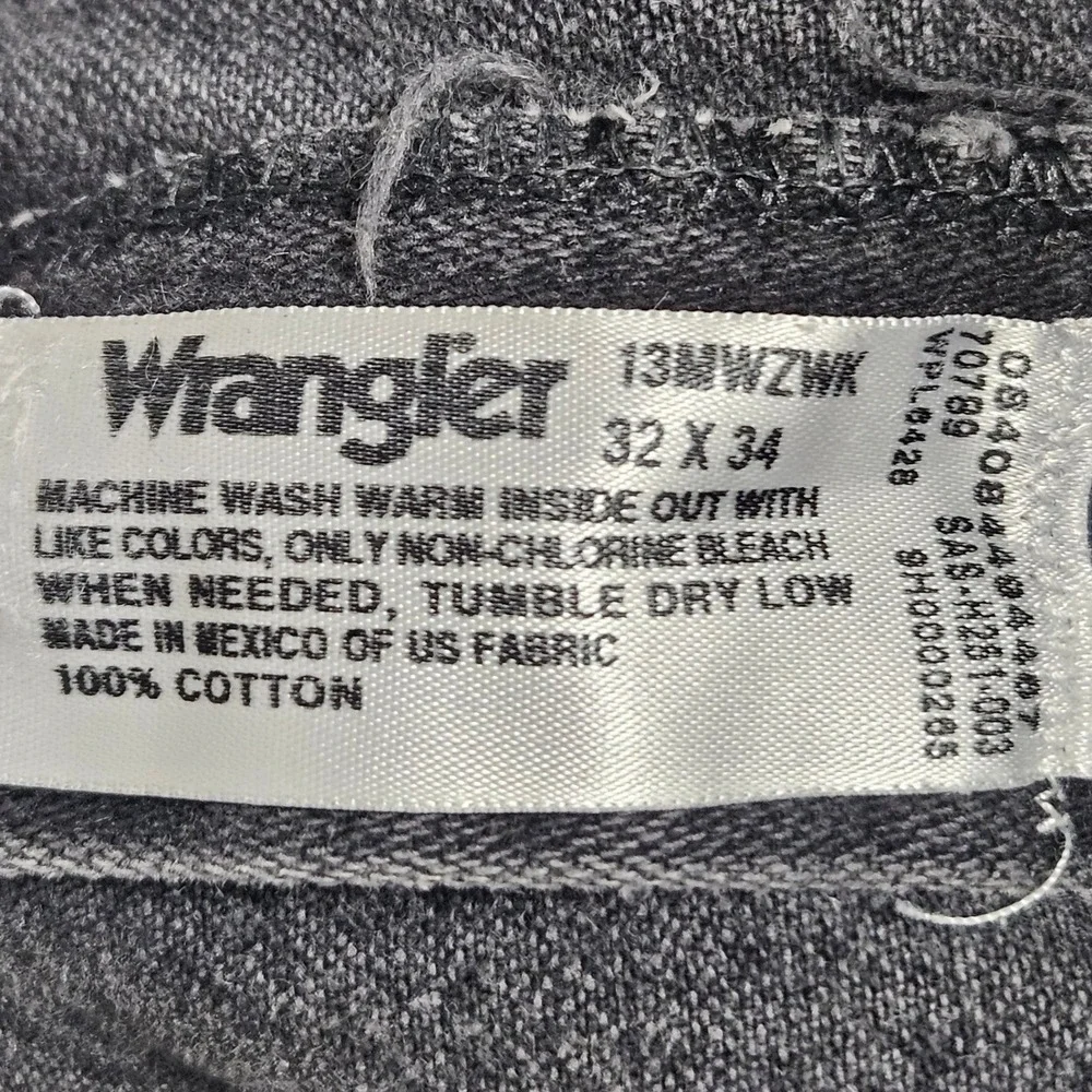 Vintage Wrangler 13MWZ Jeans Mens 32x34 (fits 32x27.5)‎ Black Paint Splatter *